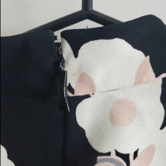 Kate Spade Posey Black Mock Turtleneck Floral Swing Dress Size 2 - Picture 10 of 10